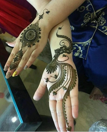 Wonderful Mehndi Art on Back Hand on new year