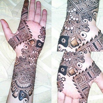 Henna Designs For Front Hand and Arms