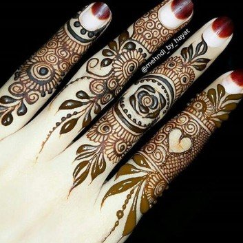 mehandi designs on fingers