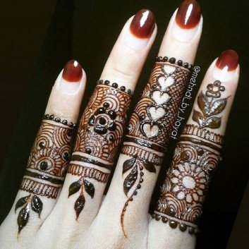 Creativity in finger mehndi designs