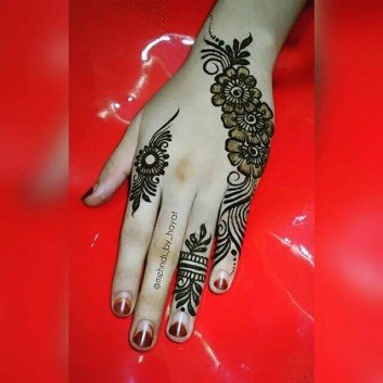 Backhand festival mehndi designs for girls