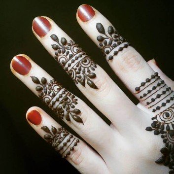 backhands finger mehndi designs