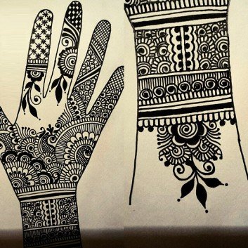 Creative paper art mehndi design or henna designs