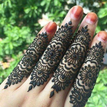 fingers mehandi design