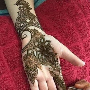 left palm mehndi designs