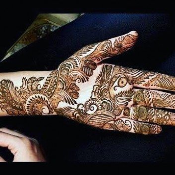 mehndi designs for left hand palm