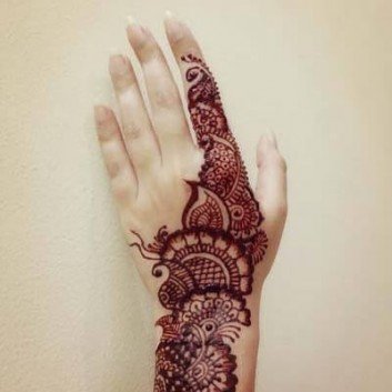 Easy and simple back hand henna mehndi design tutorial for Beginners