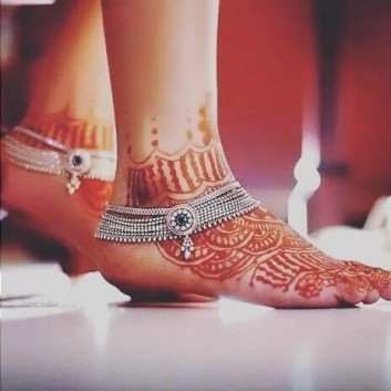 bridal foot henna designs simple