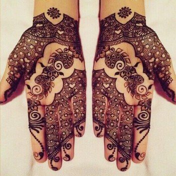 simple mehndi design for both hands