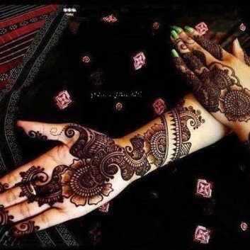 simple mehndi design for full hand and Arm