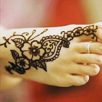 foot henna designs simple