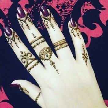 Easy and Simple Finger Mehndi Designs - Henna Finger Ideas