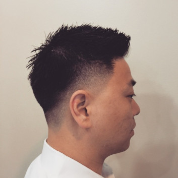 Fohawk High Fade Asian Hairstyles for Men