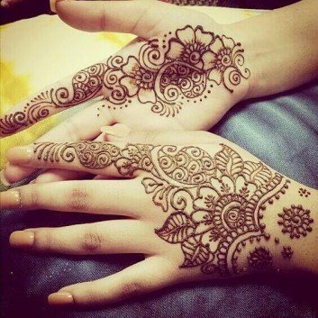 bridal both hands henna designs