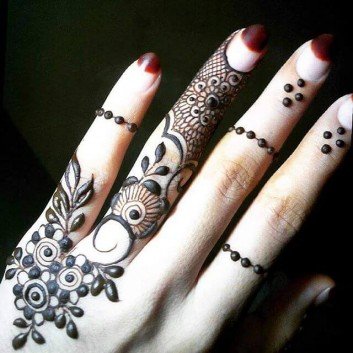 Finger mehandi designs for beginners