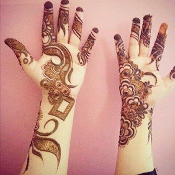 simple both hands mehndi designs