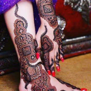 leg mehndi designs easy only