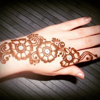 classic mehendi designs on back hand side