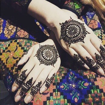 Backhand baby mehndi designs on sensod