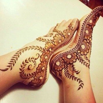 mehndi designs for foot and legs simple & quick for kids