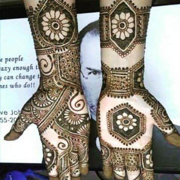 full front hand and arm mehndi design for kids in 2018