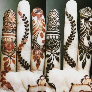 Beautiful finger Mehndi Designs for Kids 2018