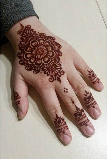 tikki mehndi design