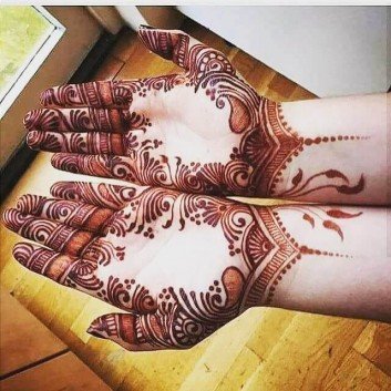 elegant mehndi design for both hands