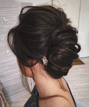 Ear Buns Hairstyles For Medium hair 