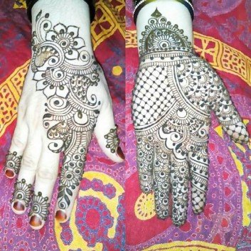 Bridal Front & backhands mehndi design 2018