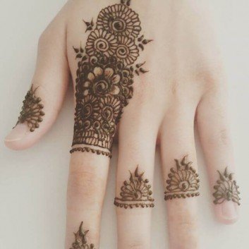 simple arabic latest finger mehndi designs 2018 for hands