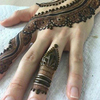 simple mehandi for fingers