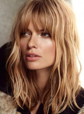 Blended-In-Bangs Long Hairstyles For Women