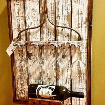 how to hang a pallet wine rack