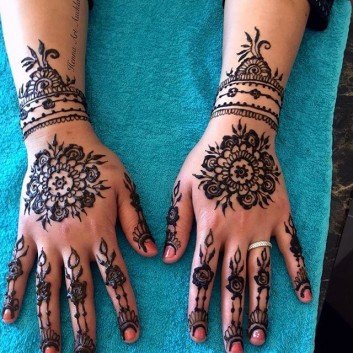 Floral Mehndi Design for bridal