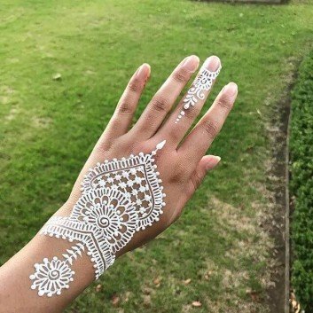 white henna designs