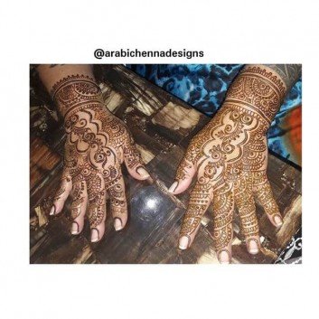 full hand arabic mehndi design