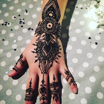 Latest Black Mehndi Designs For Hands 2018