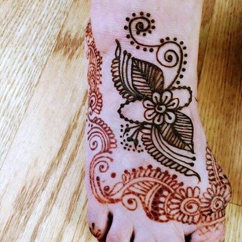 mehndi designs for feet easy