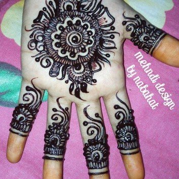 full hand and fingers mehndi design