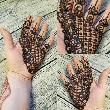 beautiful palm mehndi Design