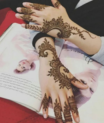 Shimmer backhand Henna Designs for girls