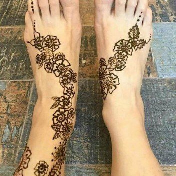 easy feet mehndi designs for brides sensod