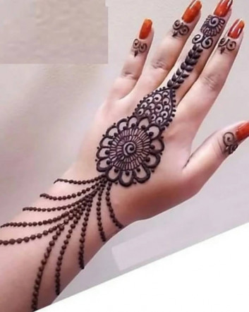 backhand Festive Henna Design