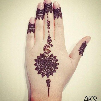 simple back hand mehndi designs for bridal