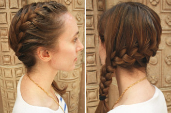 Side Part French Braid Hairstyles For Medium hair 