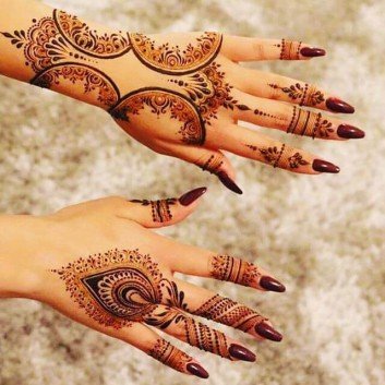 extremely beautiful henna art for backhand