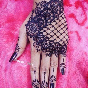 bridal back hand mehndi design sensod