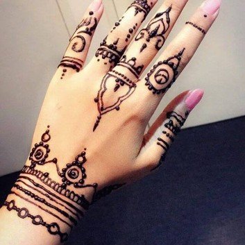 celebration back hand mehndi design