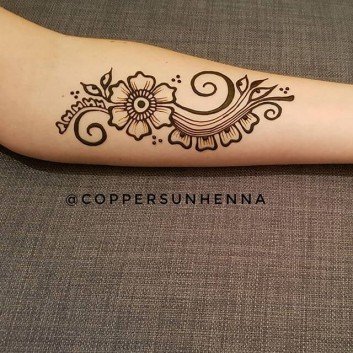 simple arm mehndi designs